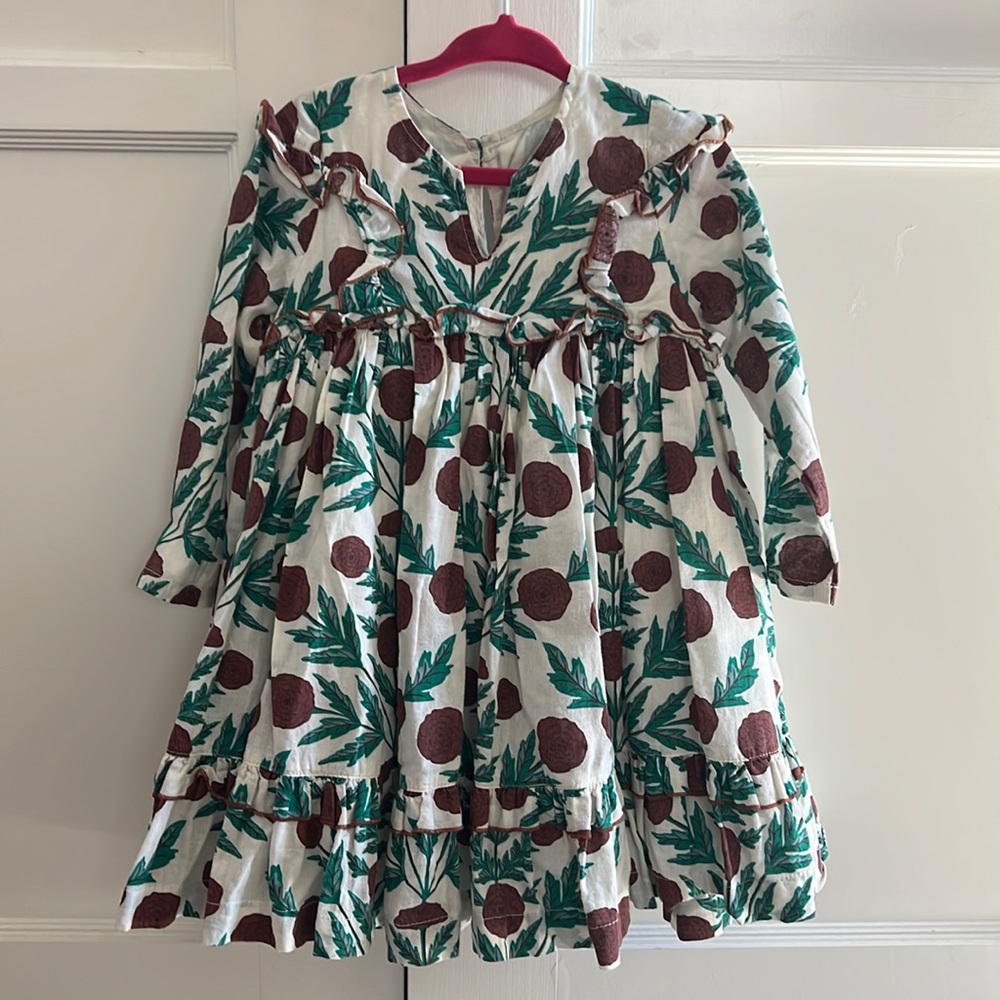 Pink Chicken cotton floral print dress 2T
